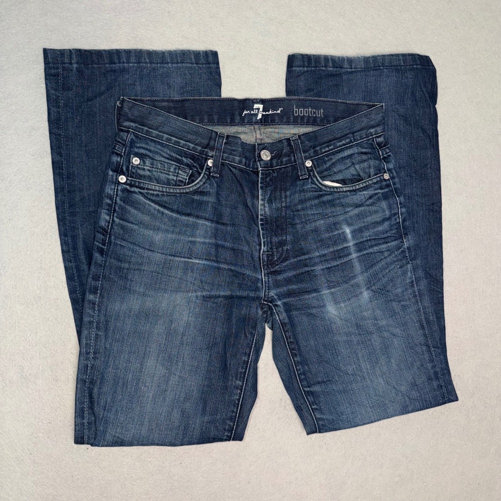 7 For All Mankind Bootcut Jeans Womens Size 29 Medium Wash Bootcut Low Rise Y2K